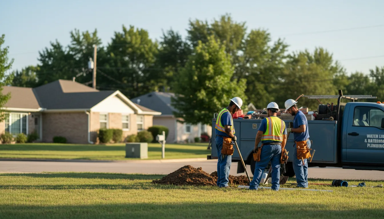 Residential water line and bathroom plumbing service in Pontotoc, MS